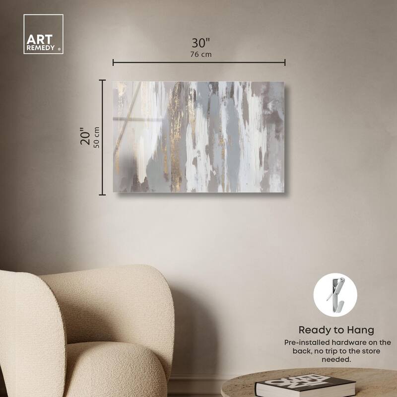 Flooding Gold II Acrylic by Art Remedy, Ready to Hang