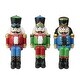 preview thumbnail 1 of 3, Set of 3 Red, BlueGreen Nutcracker Christmas Stocking Holders 7.5"
