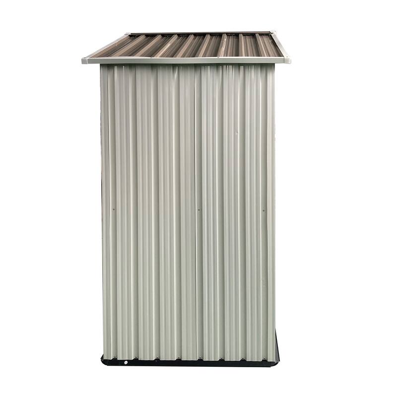 Durable 5x3 ft Metal Garden Storage Shed Waterproof UV-Resistant Outdoor Tool Organizer with Ventilation - 62.2" x 33.1" x 61.7"