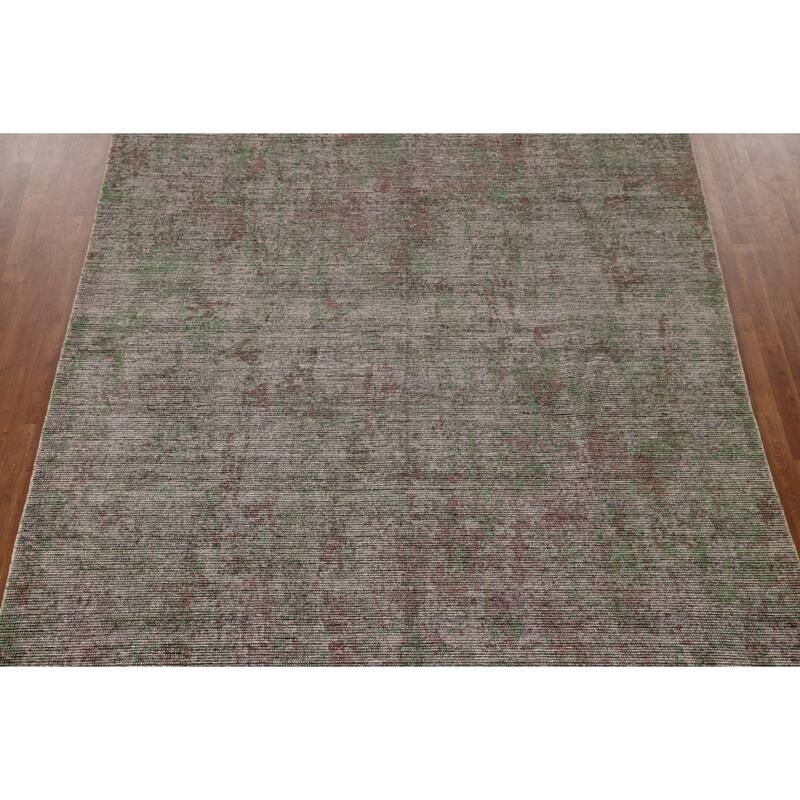 All-Over Abstract Modern Area Rug Hand-Knotted Wool Carpet - 8'2"x 9'10"