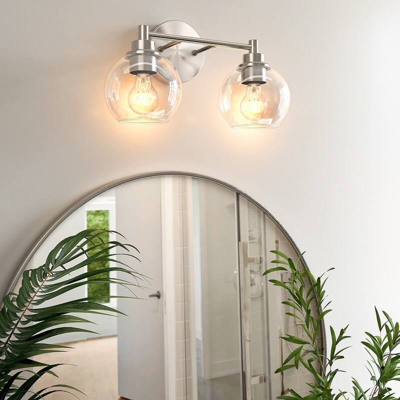 Dimmable Bathroom Vanity Light Globe Glass Shades