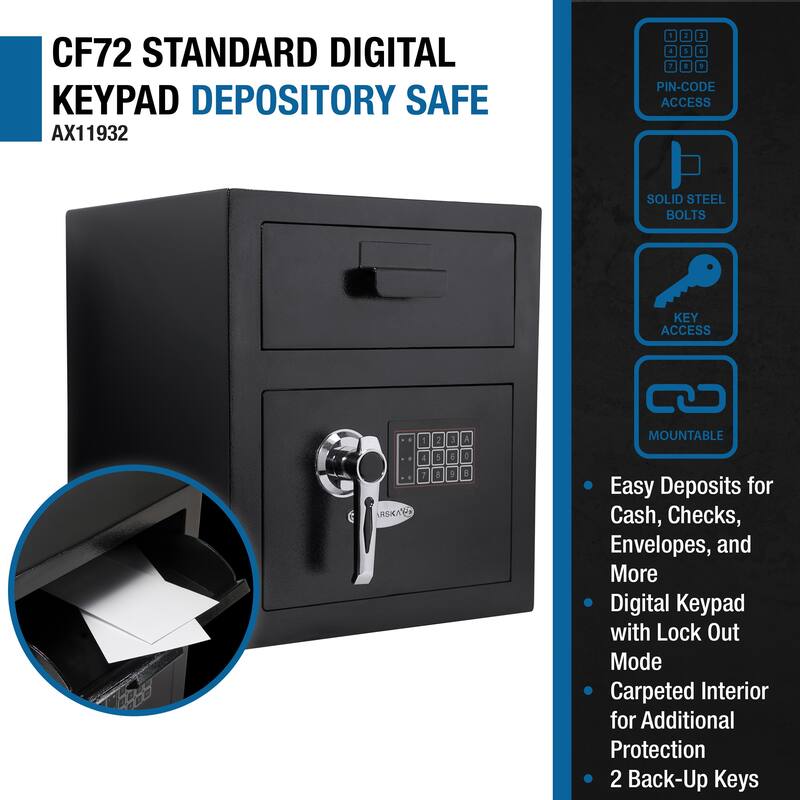0.72 Cu Ft Keypad Depository Safe