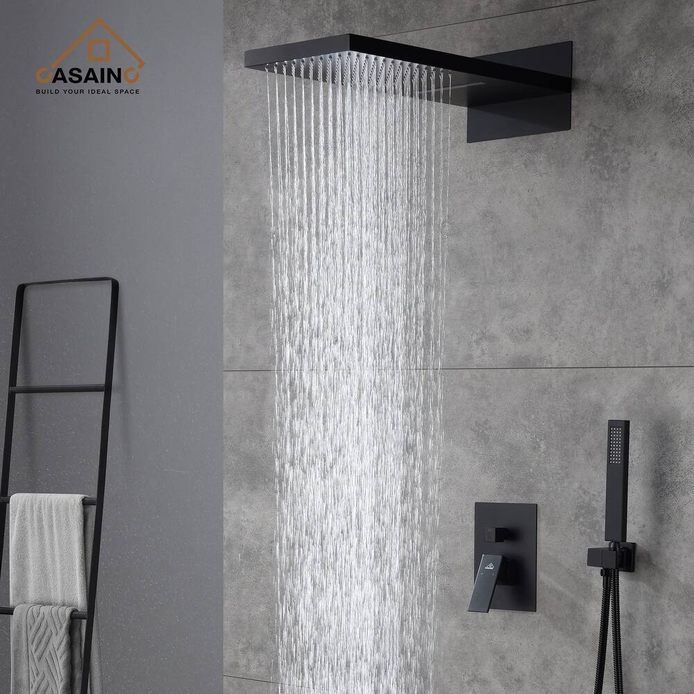 2-Spray 22-inch Wall Mounted Shower System With Handheld Shower Hand