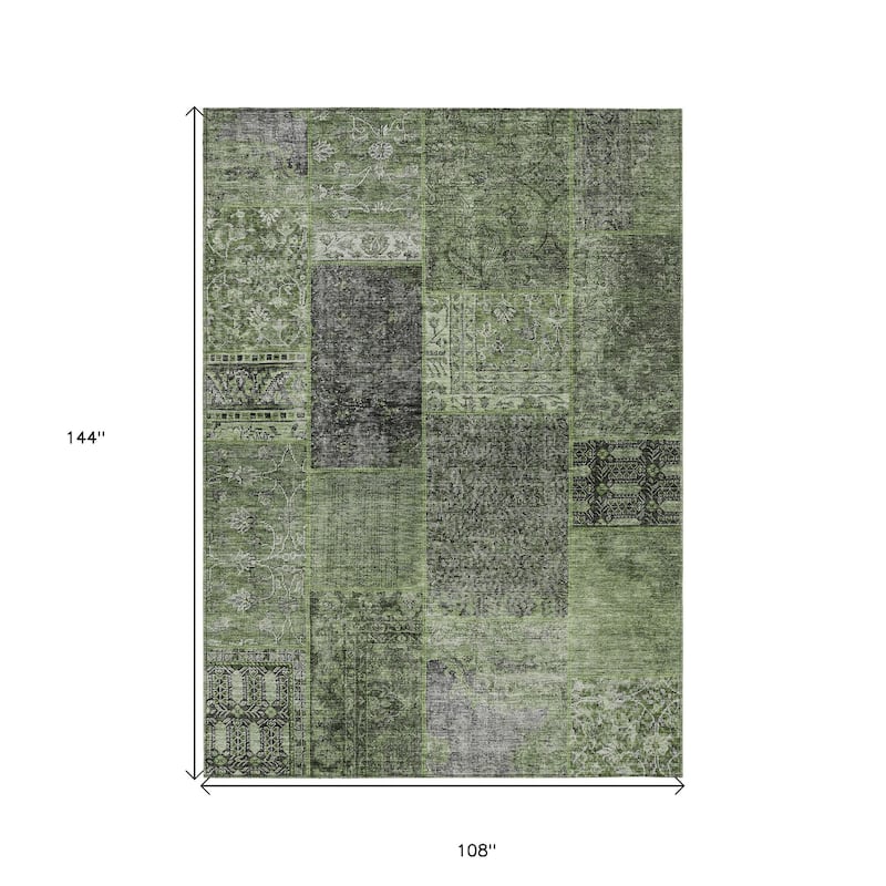 HomeRoots Patchwork Transitional Rectangle Outdoor Rug