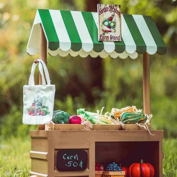 Farm Stand Roof /& Sign Set For Interchangeable Shop Fits 18/" American Girl Dolls
