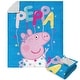 preview thumbnail 31 of 52, Hasbro Peppa Pig Silk Touch Sherpa Throw Blanket 50" x 60" - Peppa Balloons