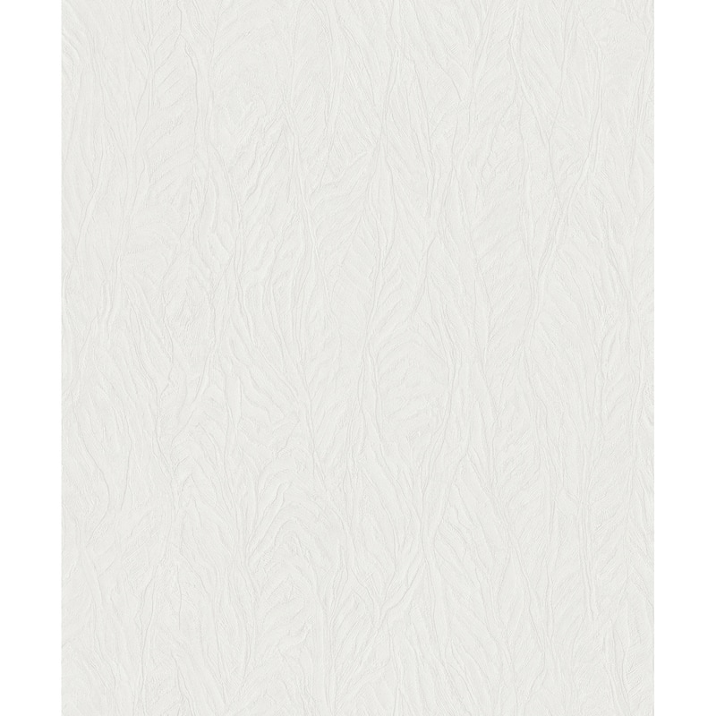 Galerie Wallcoverings Ambiance Leaf Emboss Vinyl on Non-woven Matte Wallpaper Roll - 33 feet x 21 inches - Pearl