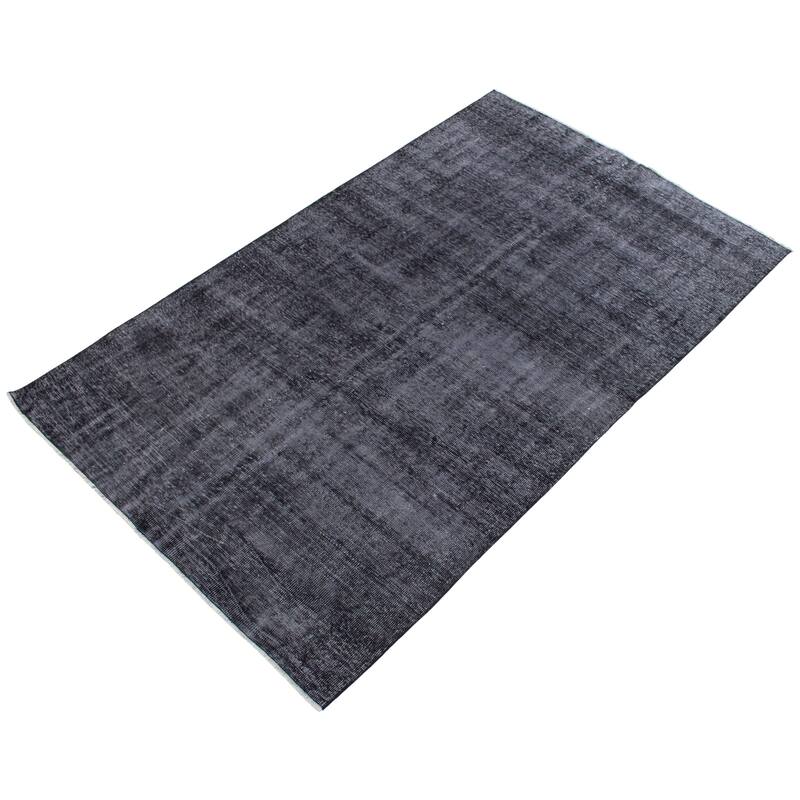 ECARPETGALLERY Hand-knotted Color Transition Black Wool Rug - 5'9 x 9'5