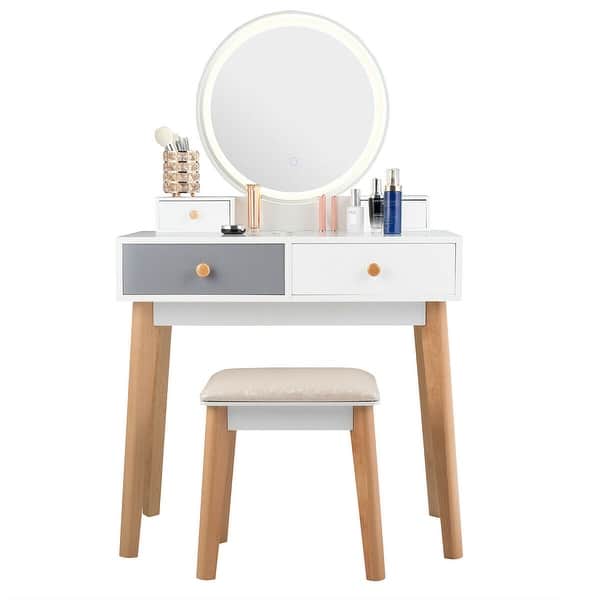 Costway Vanity Table 3 Color Lighting Modes Makeup Costway Vanity Table 3 Color Lighting Modes Makeup