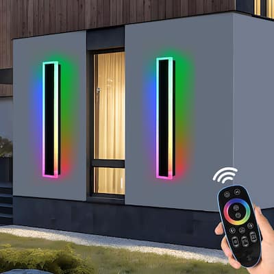2-Pack 40" RGB Smart Outdoor Wall Lights