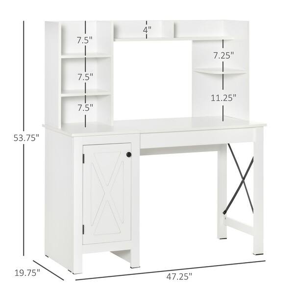 Farmhouse Computer Desk with Hutch and Cabinet - Bed Bath & Beyond ...