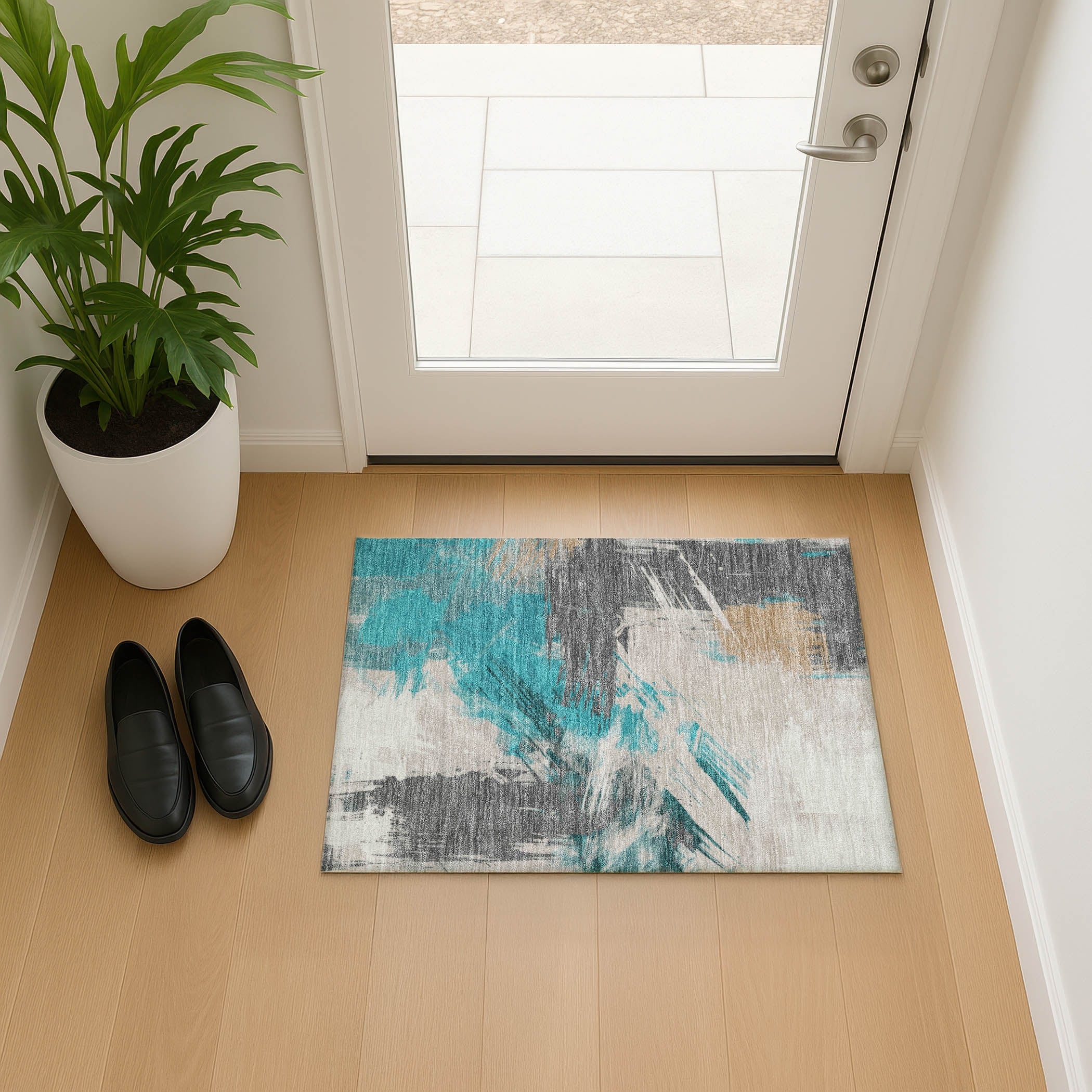 Premium Washable Super Soft Modern Brushstrokes Mayfield Rug