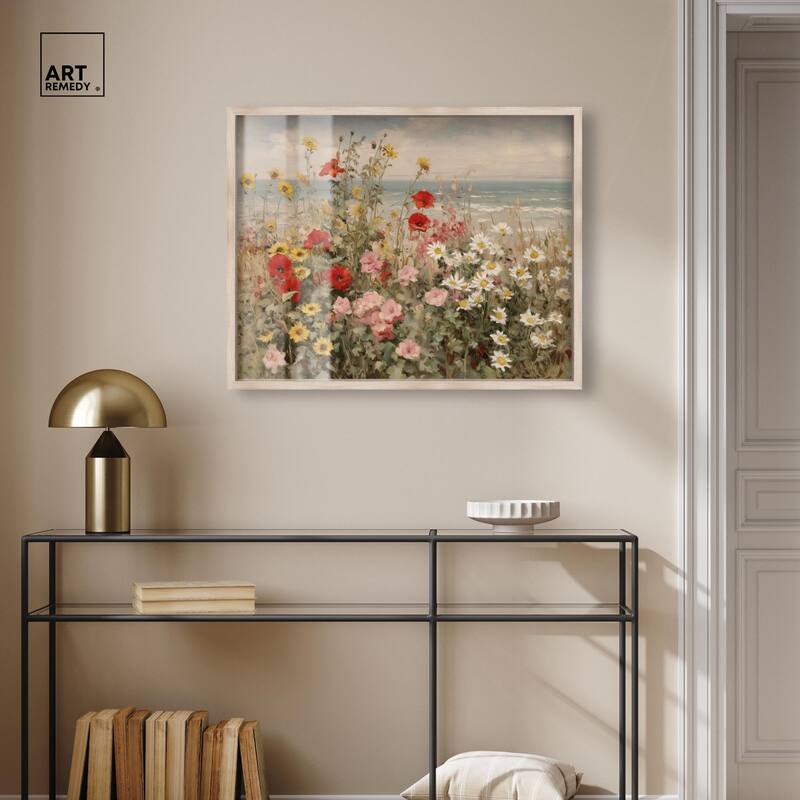Misty Ocean Field II Shadowbox by Art Remedy
