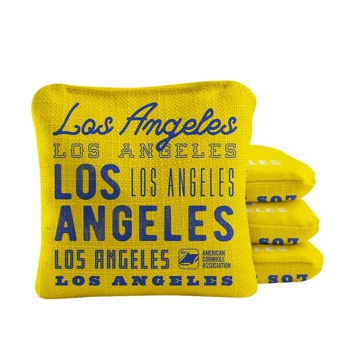 Los Angeles Football Yellow Dual Sided Cornhole Bags