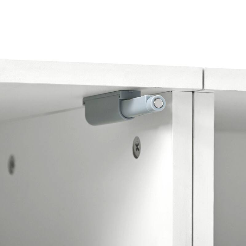 3-Piece Extended TV Stand with Color-Changing LED Lights - Rattan Style, Push-to-Open Doors, 82" Entertainment Center