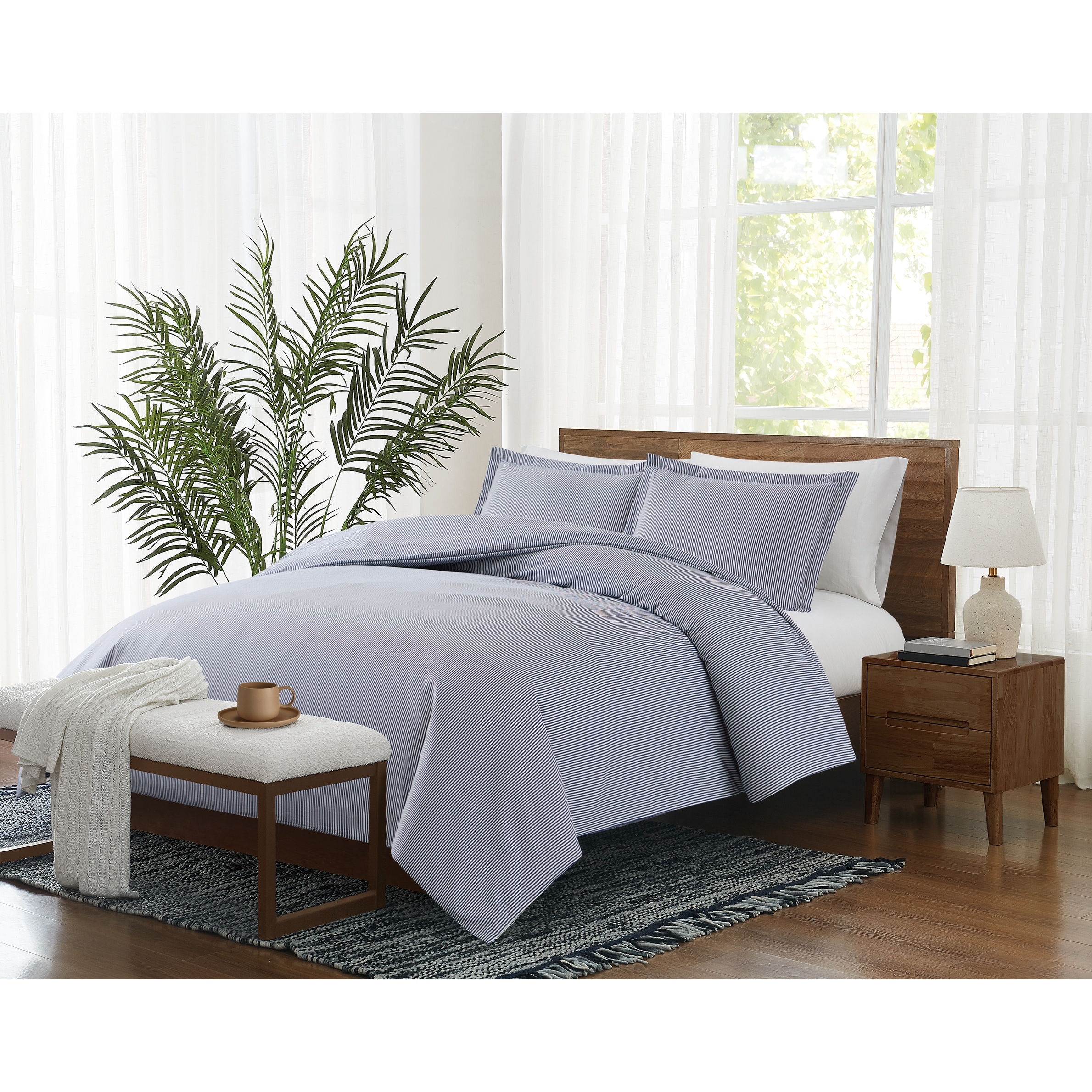 Brooklyn Loom Pinstripe 3 Piece Comforter Set