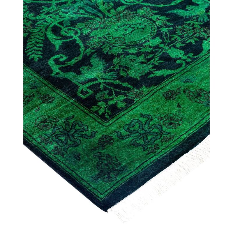 Contemporary Overdyed Wool Hand Knotted Runner - 2' 7" x 9' 0"