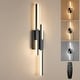 preview thumbnail 1 of 5, Led vanity light black fixtures light iron, acrylic wall light
