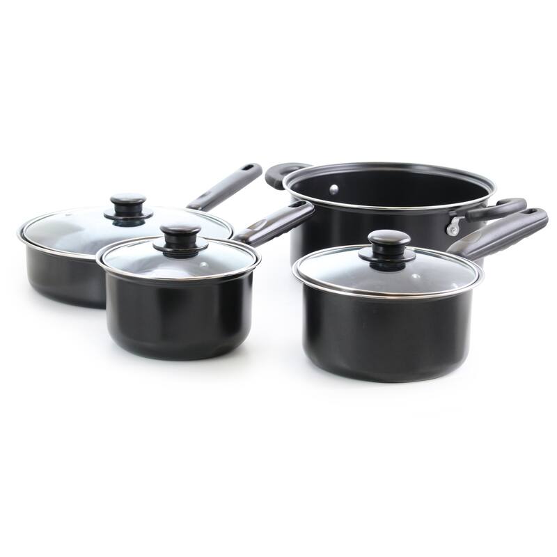 Non-Stick Cookware 7 Piece Set - Black
