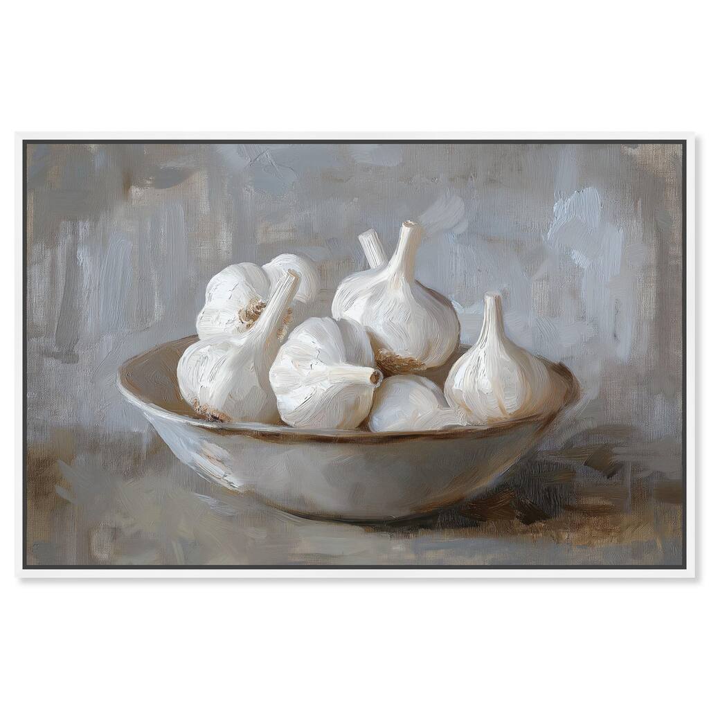 Garlic Bowl Canvas by Art Remedy