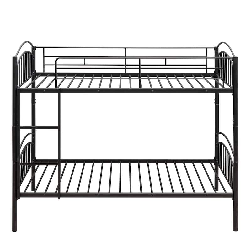 Space-Saving Twin Bunk Bed with Steel Frame and Safety Features