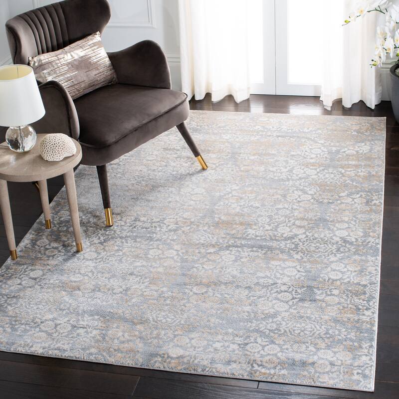 SAFAVIEH Isabella Eriona Traditional Rug - 5'3" x 7'7" - Silver/Ivory - Rectangle