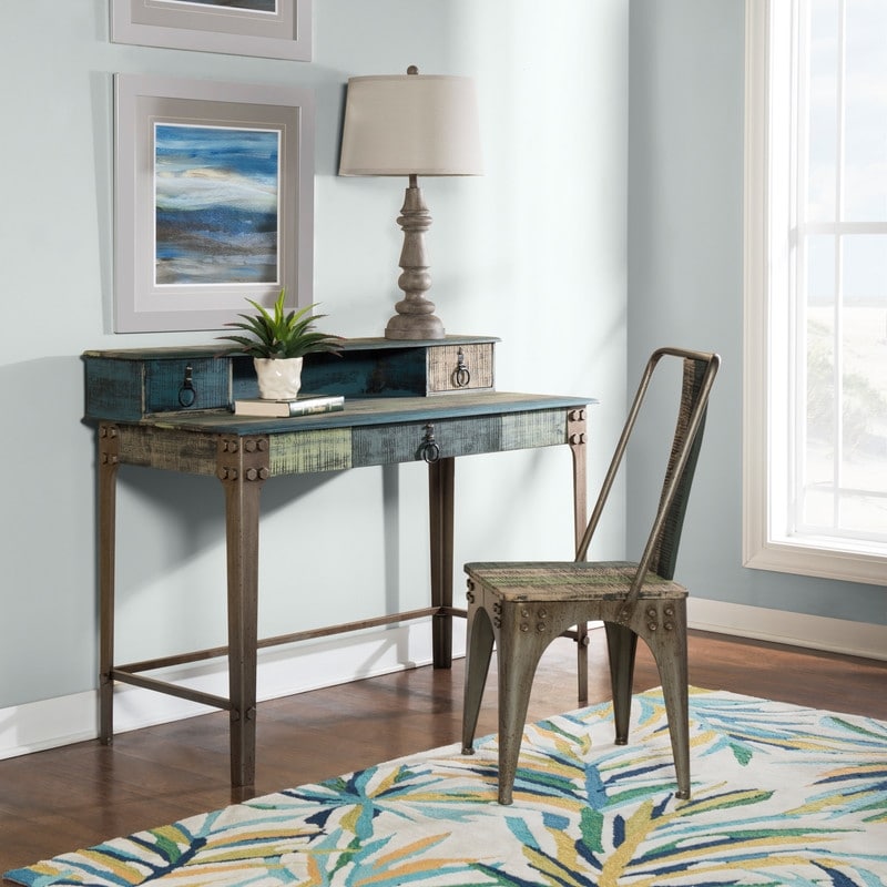 Powell Juno Distressed Multi Colored Hand Painted Desk