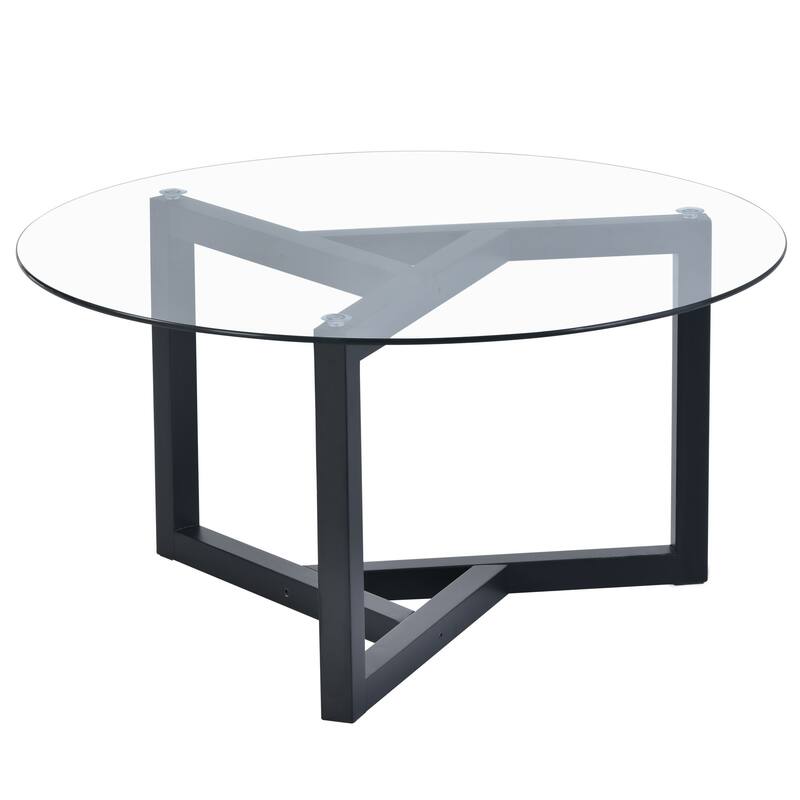 Modern Round Glass Coffee Table