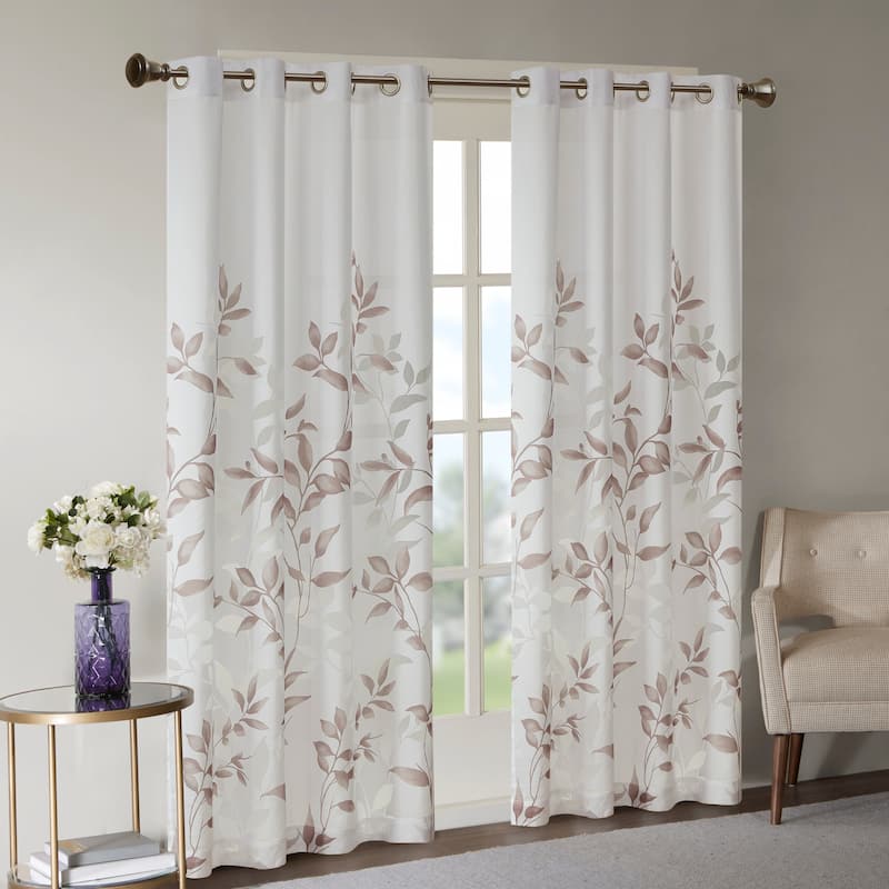 Madison Park Vera Burnout Printed Curtain Panel Single
