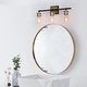 preview thumbnail 3 of 23, Modern Farmhouse Bathroom Vanity Light Black Gold Cylinder Glass Wall Sconce