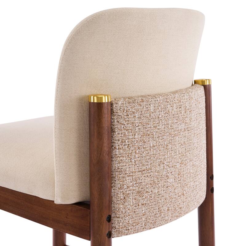 Christopher Knight Home - Lois Modern Upholstered Solid Rubberwood Counter Stool Set - Bar Chairs with Ergonomic Backrest