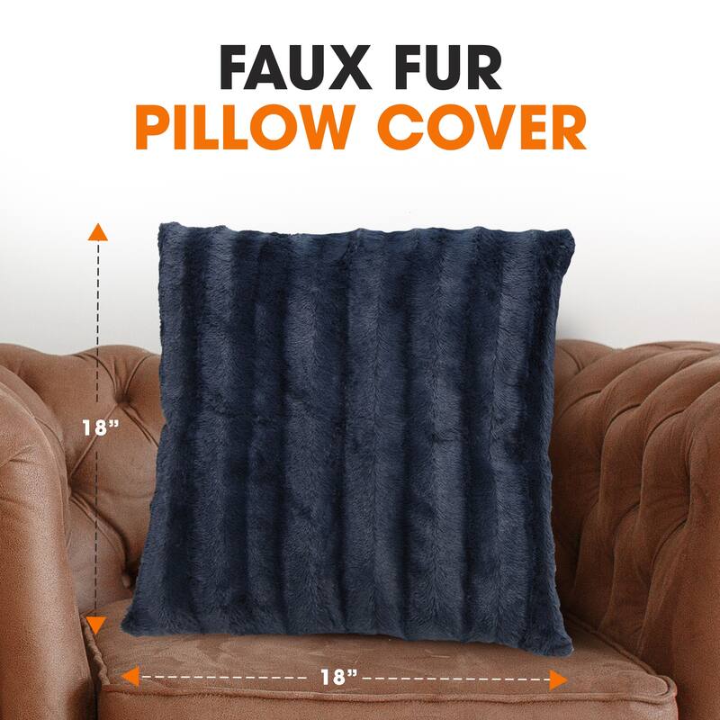 Cheer Collection FauxFur Throw Pillow Cover