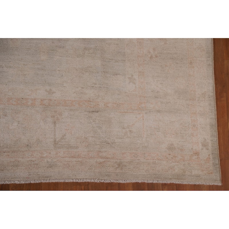 Oushak Turkish Large Area Rug Hand-knotted Wool Carpet - 9'9" x 13'8"