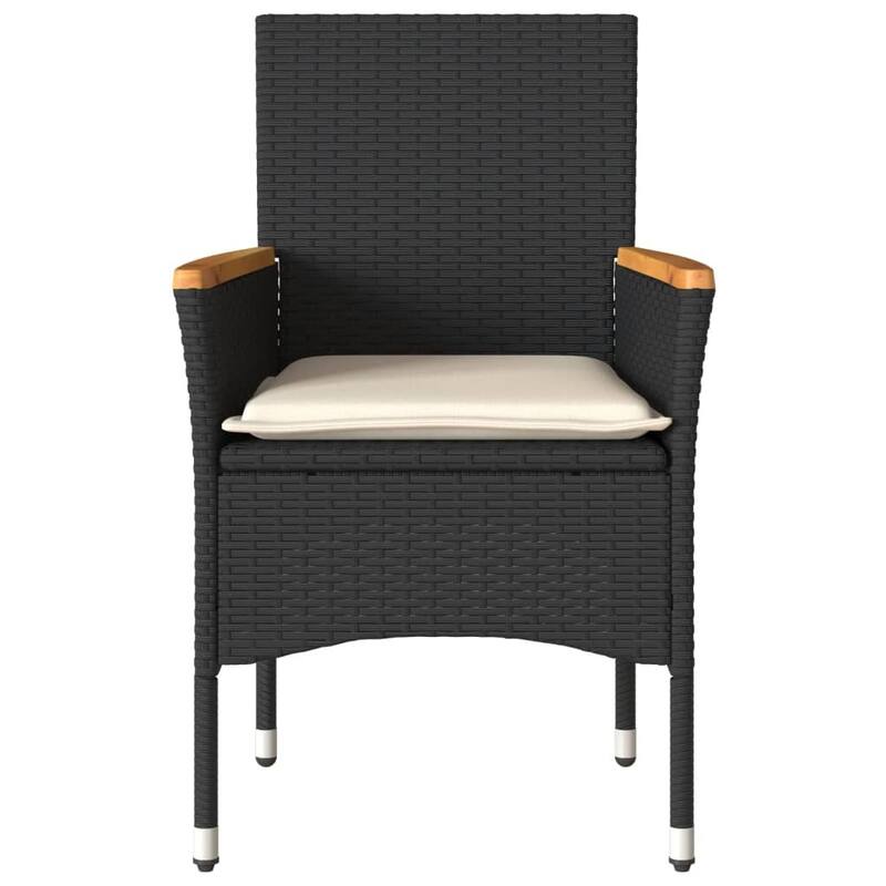 vidaXL Garden Chair Black, Cream White - 24.0 x 20.9 x 32.7