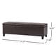 preview thumbnail 12 of 40, Lucinda Faux Leather Storage Bench by Christopher Knight Home - 51.25" L x 17.50" W x 16.25" H