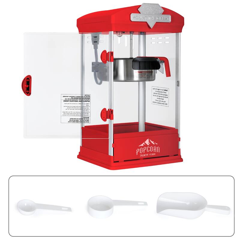 Portable Popcorn MAKER Machine, 8 Ounce Kettle Popcorn Maker , Warming Deck, Countertop Popcorn Popper