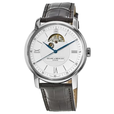 Baume and Mercier Classima Men's Watch - White Face, Grey Band
