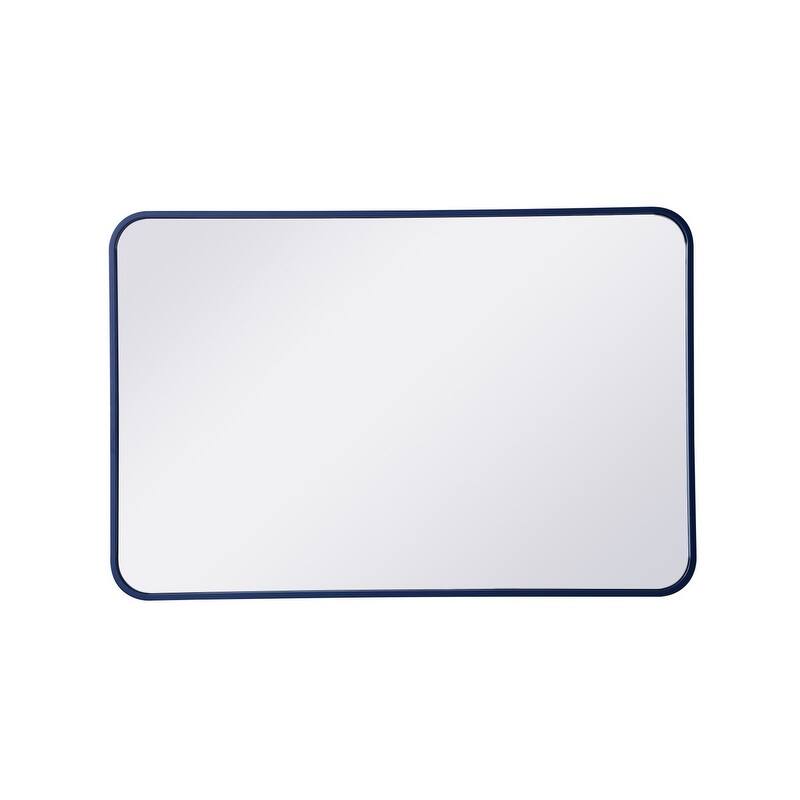 Ezra Soft Corner Metal Rectangular Mirror