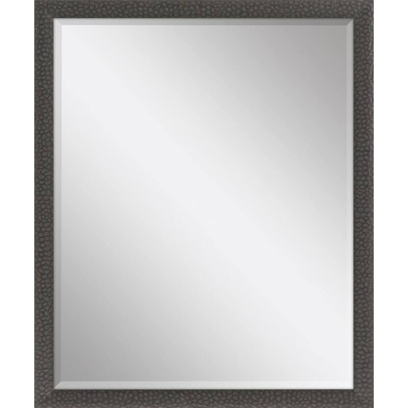 HomeRoots 31" Dark Brown Solid Wood Framed Accent Mirror - 25.00 in. x 31.00 in. x 2.00 in.