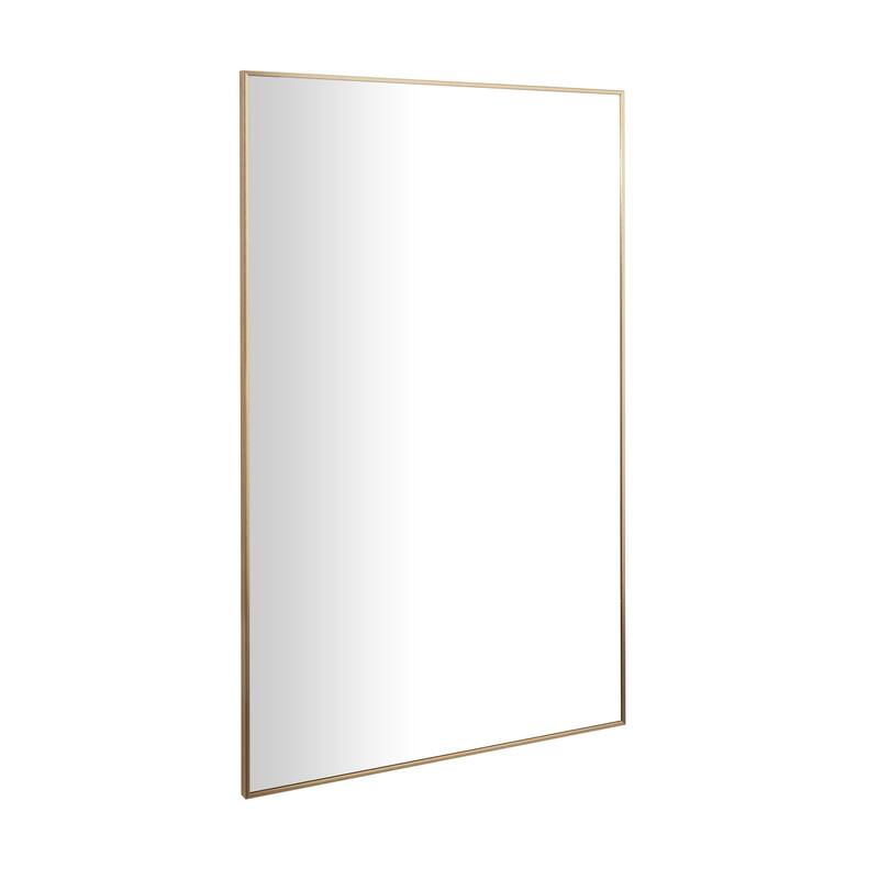 CosmoLiving by Cosmopolitan Gold Metal Room Wall Mirror with Thin Frame