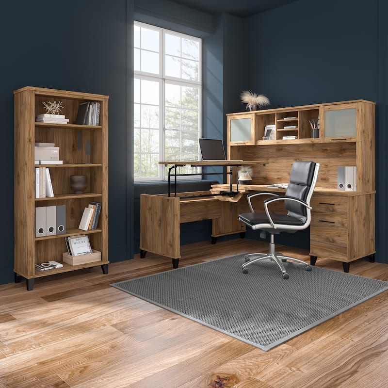 Bush Furniture Somerset 60W Office Computer Desk with Drawers