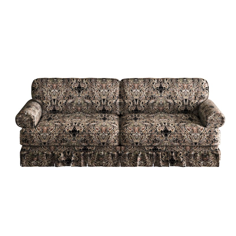 Homy Casa 3/4-Seater Chenille Cloud Sofa with Rolled Arms & Pleated Skirt, Extra Deep Seat, Multiple Colors