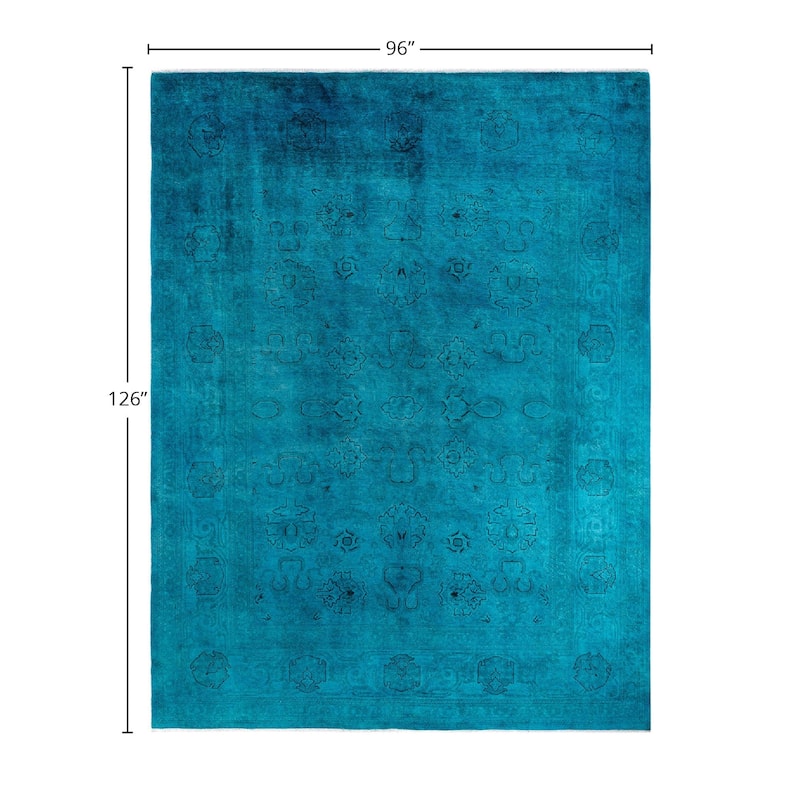 Contemporary Overdyed Wool Hand Knotted Area Rug - 8' 0" x 10' 6"