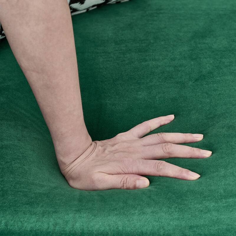 Roomfitters 85" + 65" Classic Chesterfield Upholstered Sofa and Loveseat Set, Scrolled Arm Couch with Button Back Design