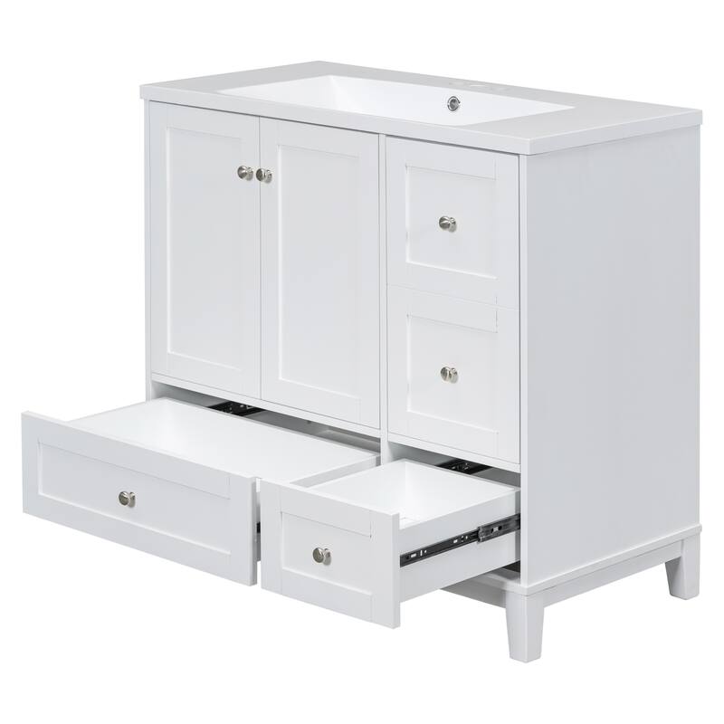 36 Inch Modern Bathroom Vanity with USB Charging