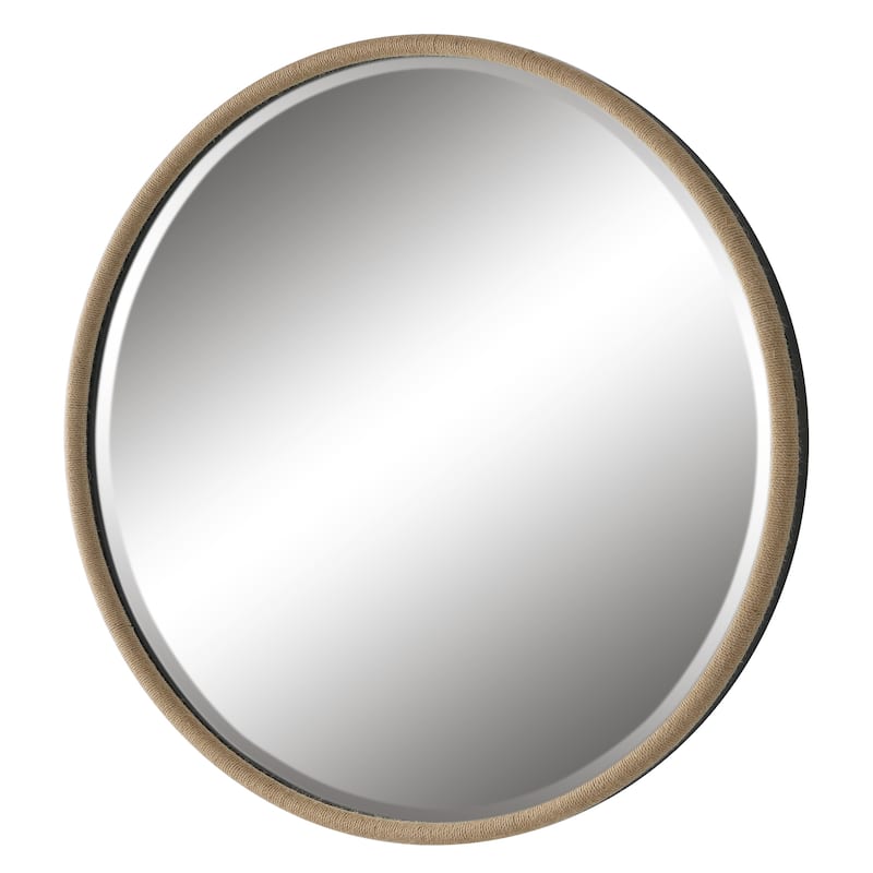Uttermost Ranchero Natural Rope Round Mirror - 43"W X 43"H X 2"D