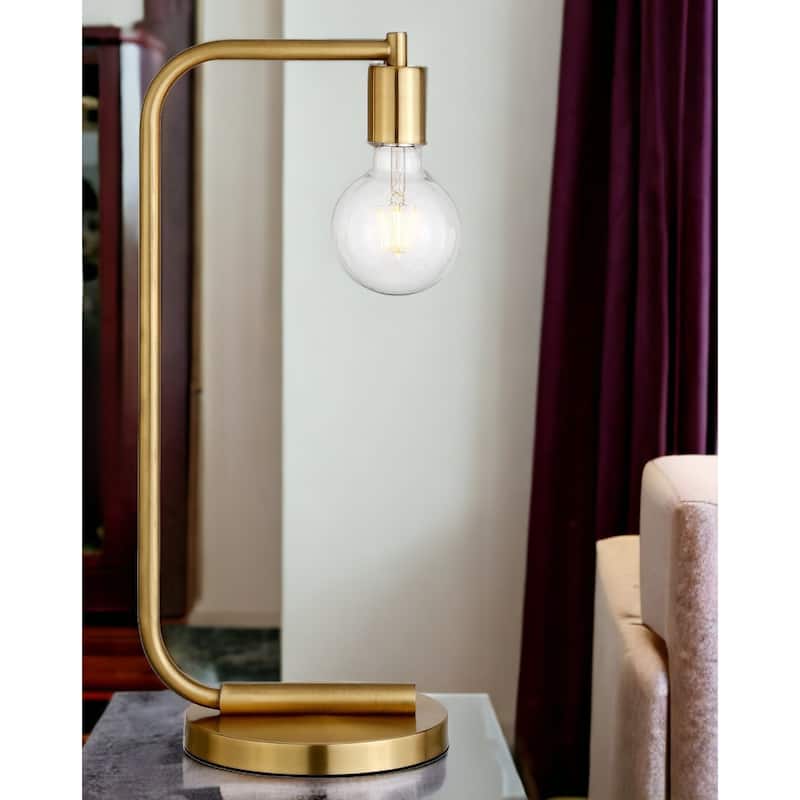 Modern 20-Inch Table Lamp Metal Desk Light with Integrated LED