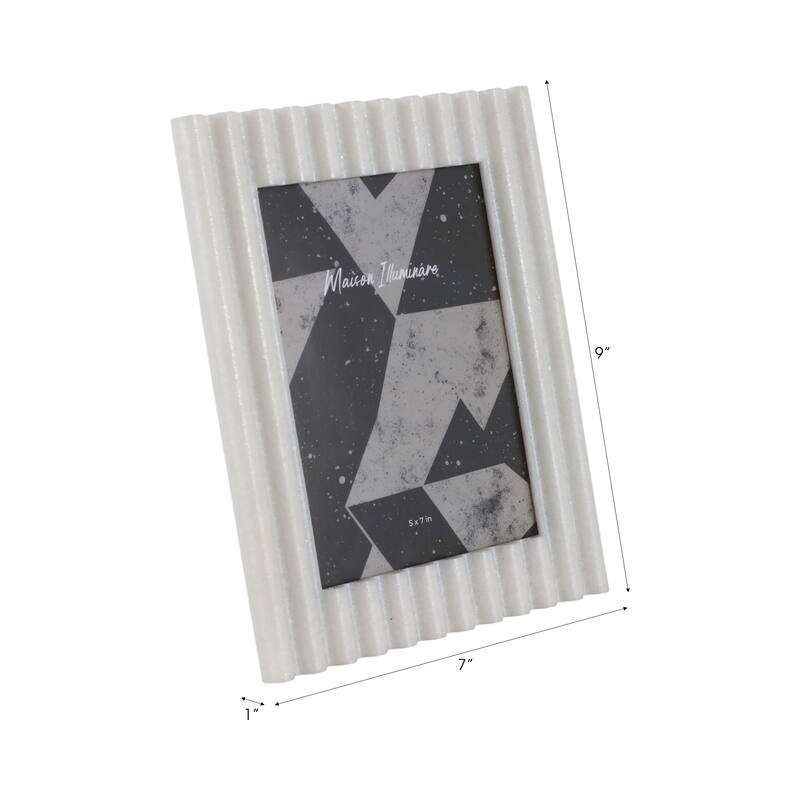 Resin Photo Frame Ribbed Wavy Edge Design Modern Decorative Style