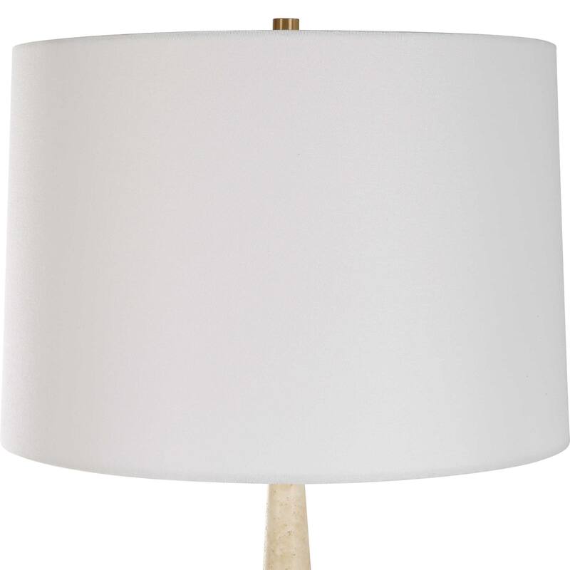 Cone Table Lamp with Tapered Shade - 37.5" - Beige