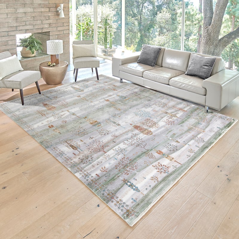 Gertmenian Florance Opulent Traditional/ Modern/ Casual Viscose Acrylic Woven Indoor Quality Area Rug Collection